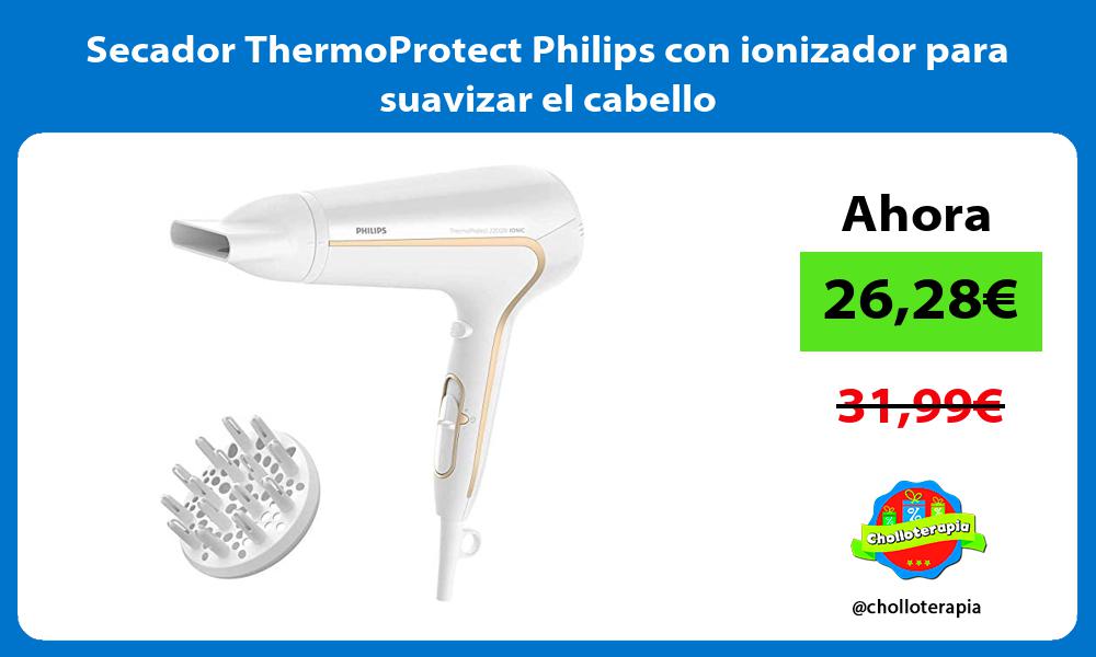 Secador ThermoProtect Philips con ionizador para suavizar el cabello