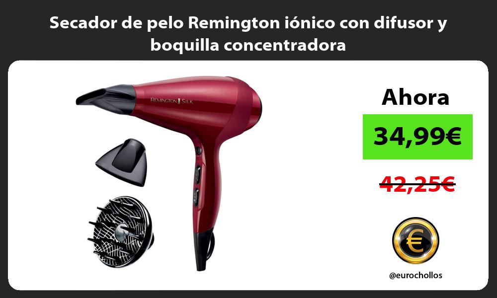Secador de pelo Remington iónico con difusor y boquilla concentradora
