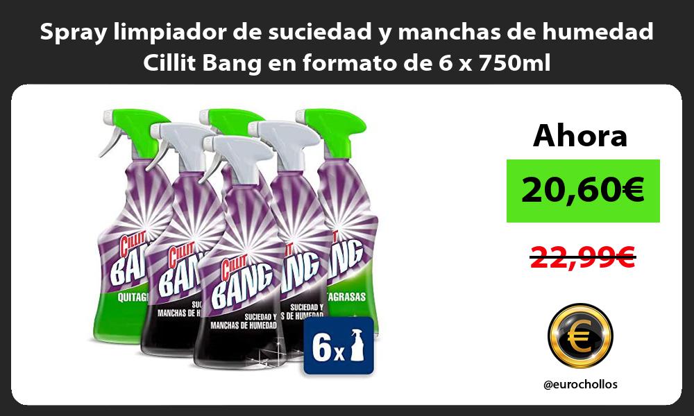 Spray limpiador de suciedad y manchas de humedad Cillit Bang en formato de 6 x 750ml