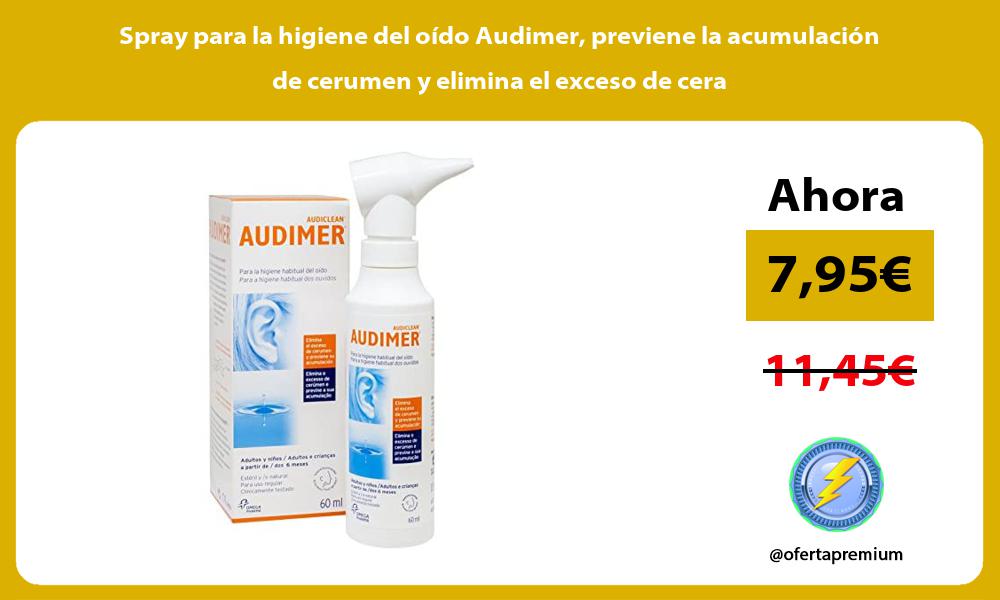 Spray para la higiene del oído Audimer previene la acumulación de cerumen y elimina el exceso de cera