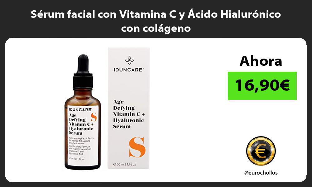 Sérum facial con Vitamina C y Ácido Hialurónico con colágeno