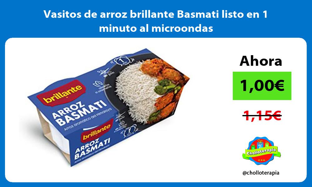 Vasitos de arroz brillante Basmati listo en 1 minuto al microondas