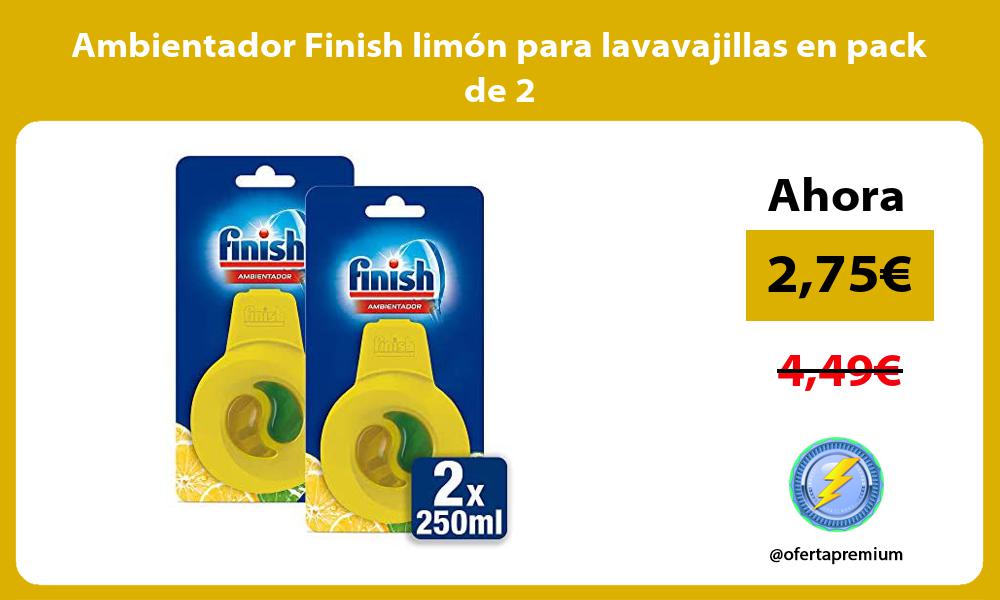 Ambientador Finish limón para lavavajillas en pack de 2