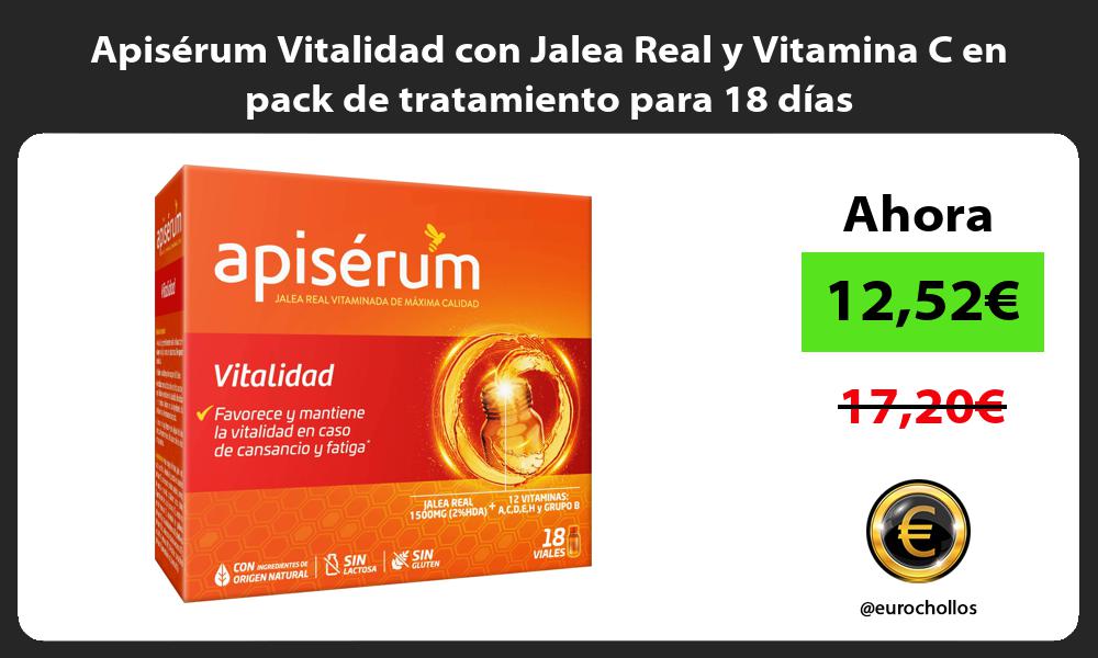 Apisérum Vitalidad con Jalea Real y Vitamina C en pack de tratamiento para 18 días