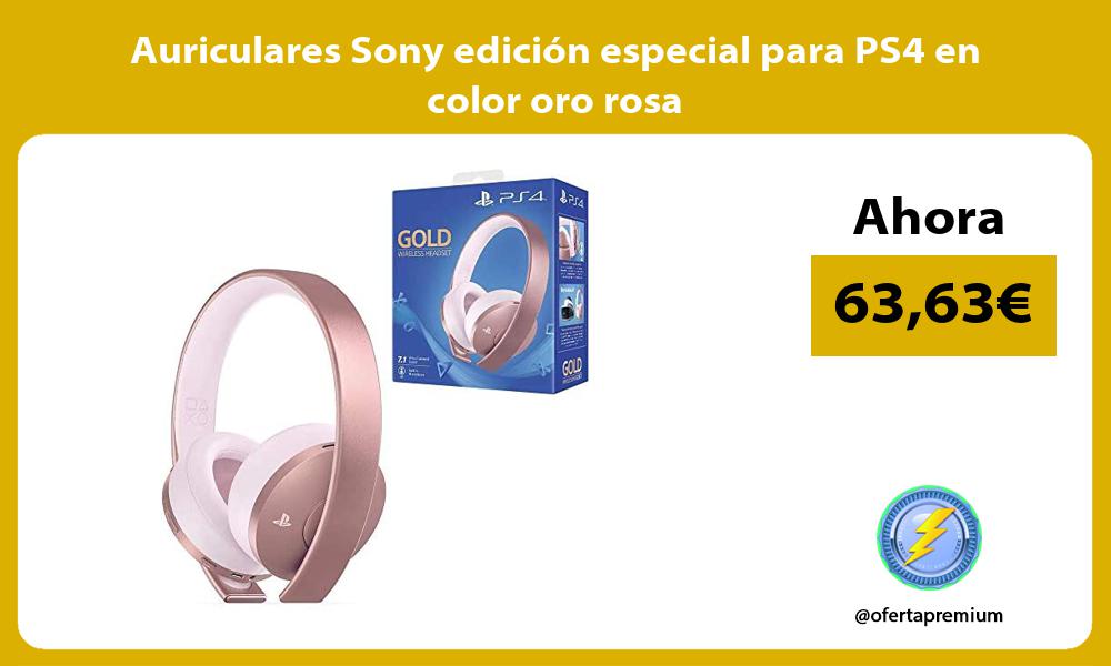 Auriculares Sony edición especial para PS4 en color oro rosa