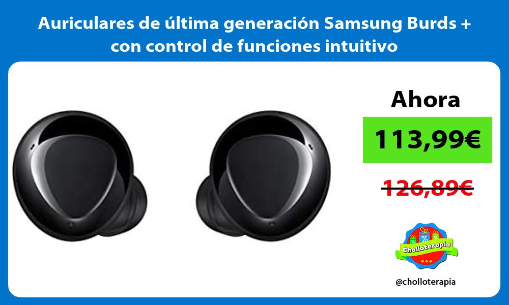 Auriculares de última generación Samsung Burds con control de funciones intuitivo