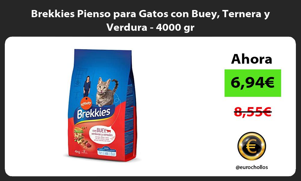 Brekkies Pienso para Gatos con Buey Ternera y Verdura 4000 gr