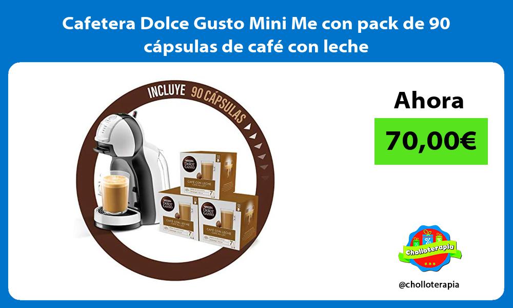 Cafetera Dolce Gusto Mini Me con pack de 90 cápsulas de café con leche