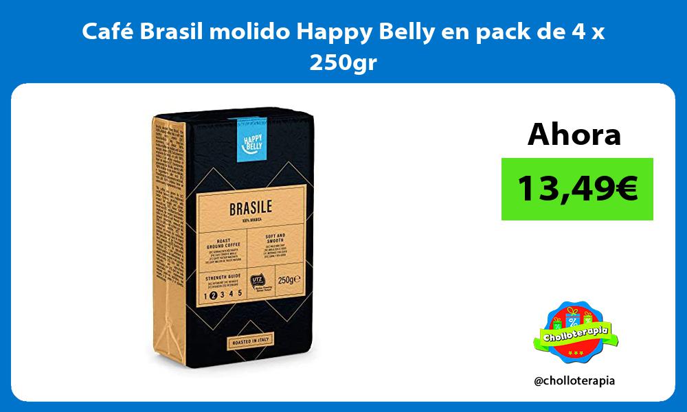 Café Brasil molido Happy Belly en pack de 4 x 250gr