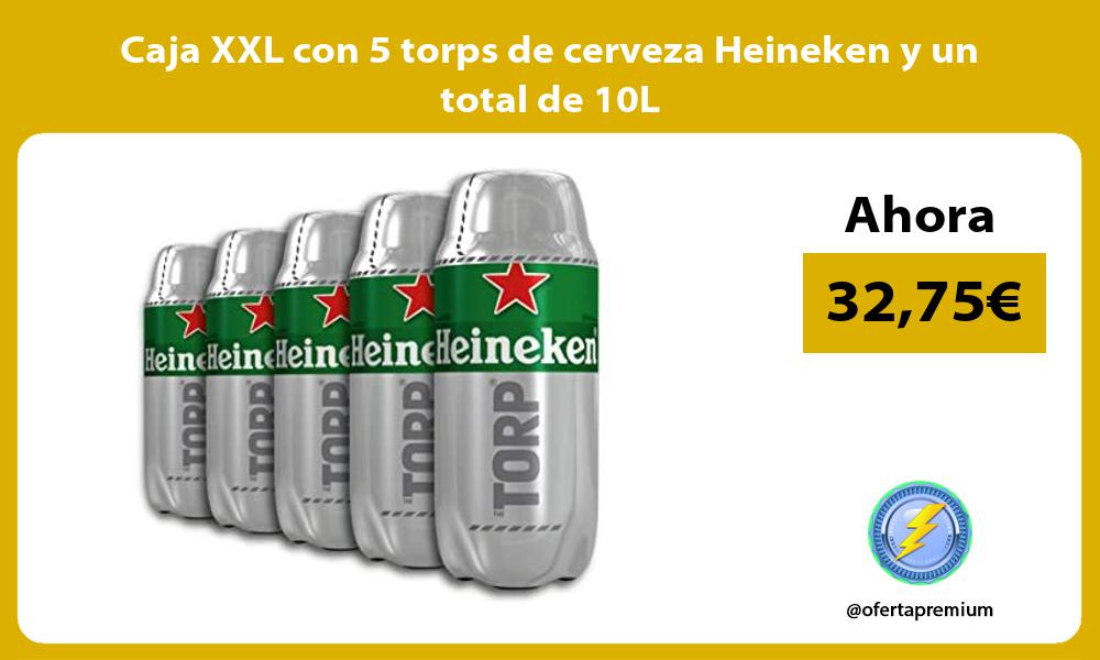 Caja XXL con 5 torps de cerveza Heineken y un total de 10L