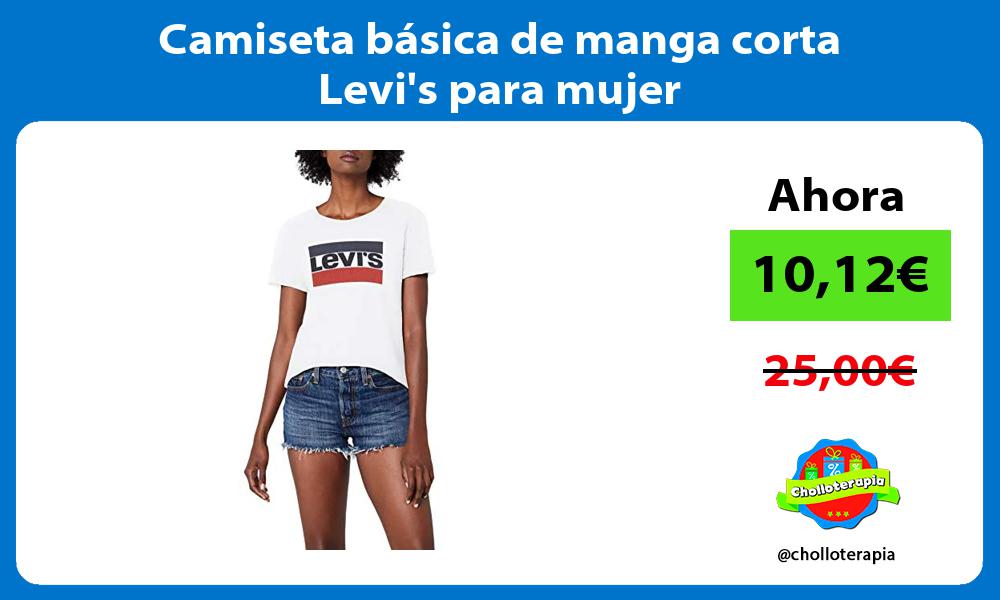 Camiseta básica de manga corta Levis para mujer