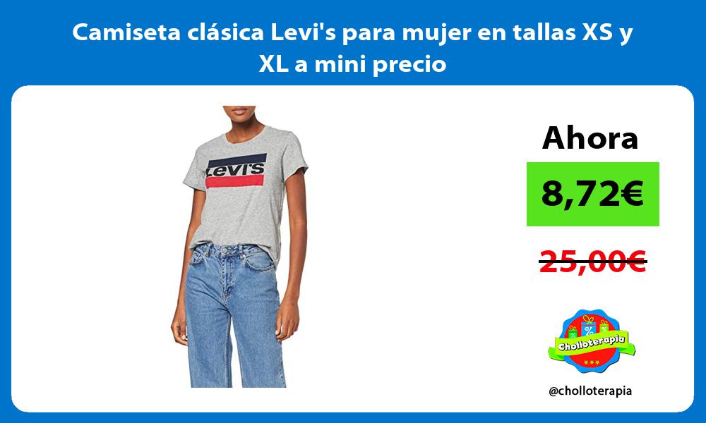 Camiseta clásica Levis para mujer en tallas XS y XL a mini precio