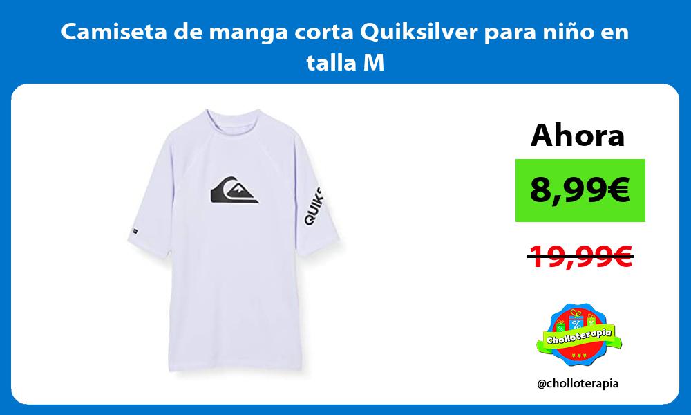 Camiseta de manga corta Quiksilver para niño en talla M