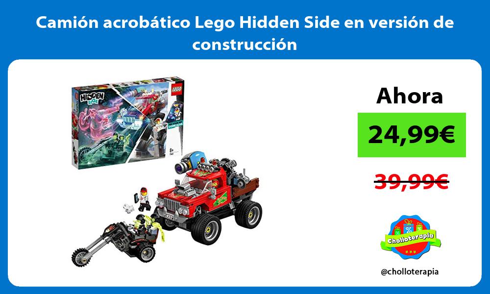 Camión acrobático Lego Hidden Side en versión de construcción