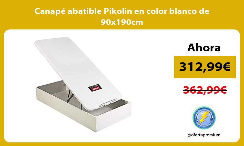 Canapé abatible Pikolin en color blanco de 90x190cm