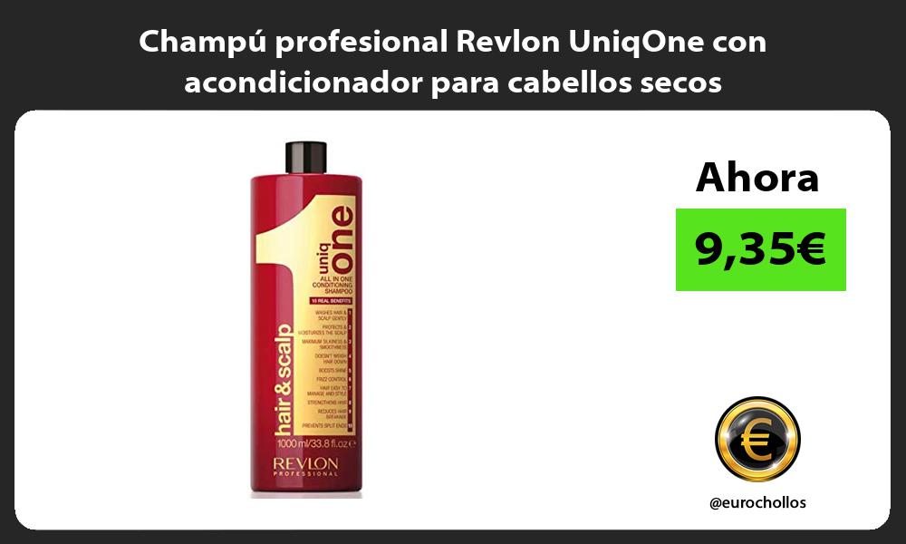 Champú profesional Revlon UniqOne con acondicionador para cabellos secos