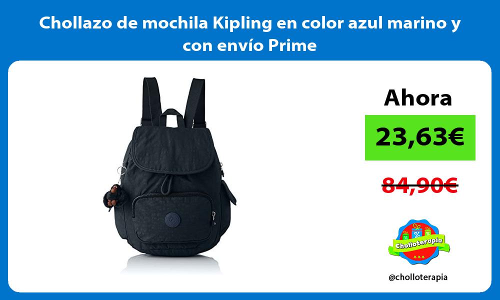 Chollazo de mochila Kipling en color azul marino y con envío Prime