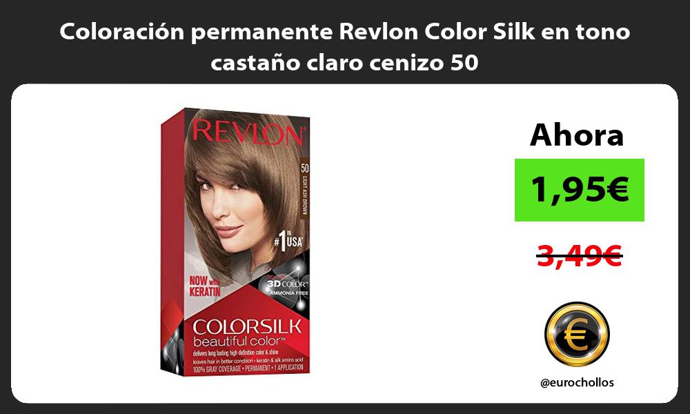 Coloración permanente Revlon Color Silk en tono castaño claro cenizo 50