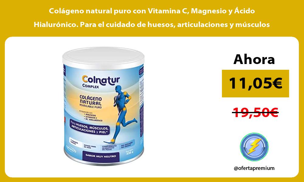 Colágeno natural puro con Vitamina C Magnesio y Ácido Hialurónico Para el cuidado de huesos articulaciones y músculos