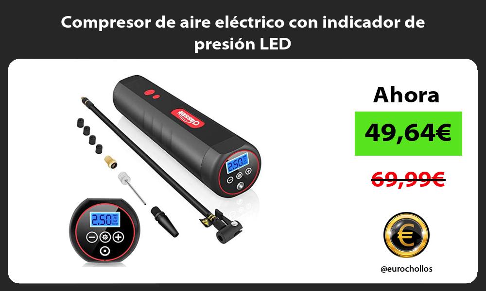 Compresor de aire eléctrico con indicador de presión LED