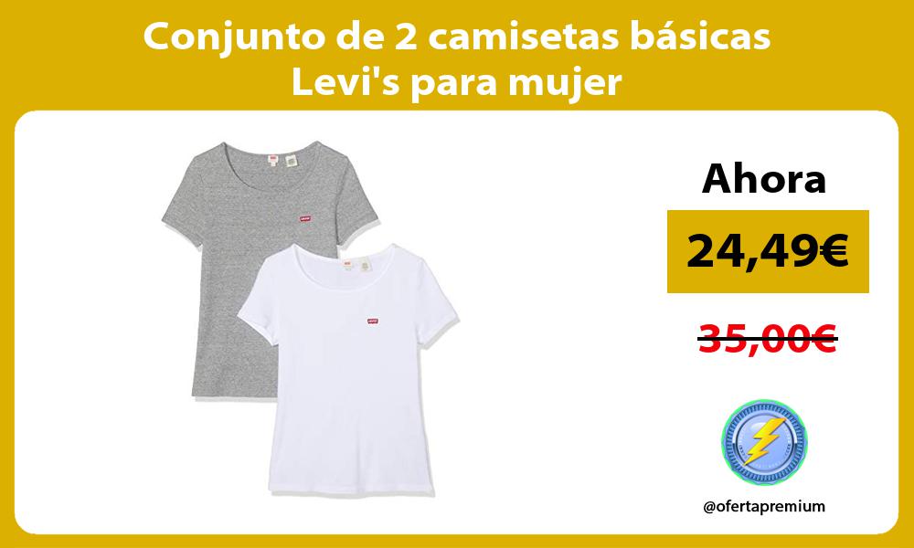 Conjunto de 2 camisetas básicas Levis para mujer