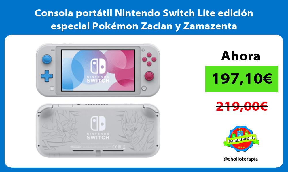 Consola portátil Nintendo Switch Lite edición especial Pokémon Zacian y Zamazenta
