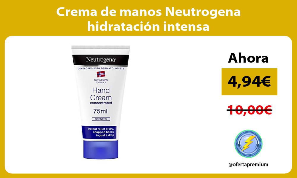Crema de manos Neutrogena hidratación intensa