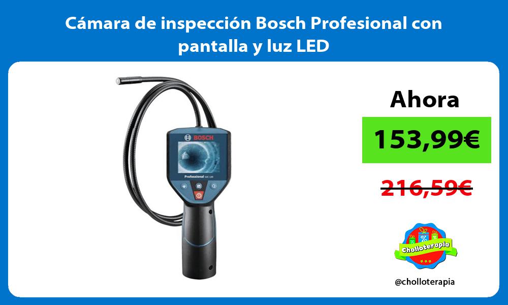 Cámara de inspección Bosch Profesional con pantalla y luz LED