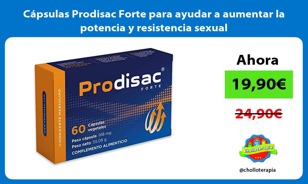 Cápsulas Prodisac Forte para ayudar a aumentar la potencia y resistencia sexual