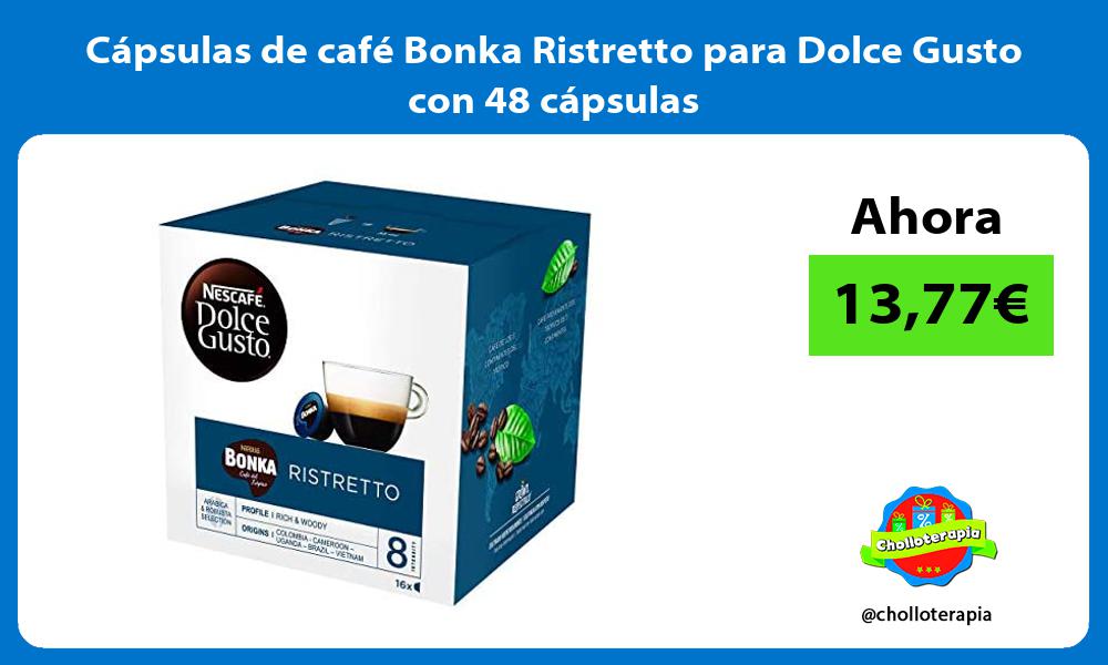 Cápsulas de café Bonka Ristretto para Dolce Gusto con 48 cápsulas