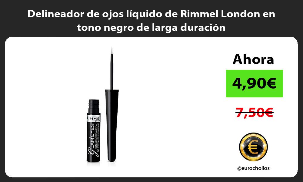 Delineador de ojos líquido de Rimmel London en tono negro de larga duración