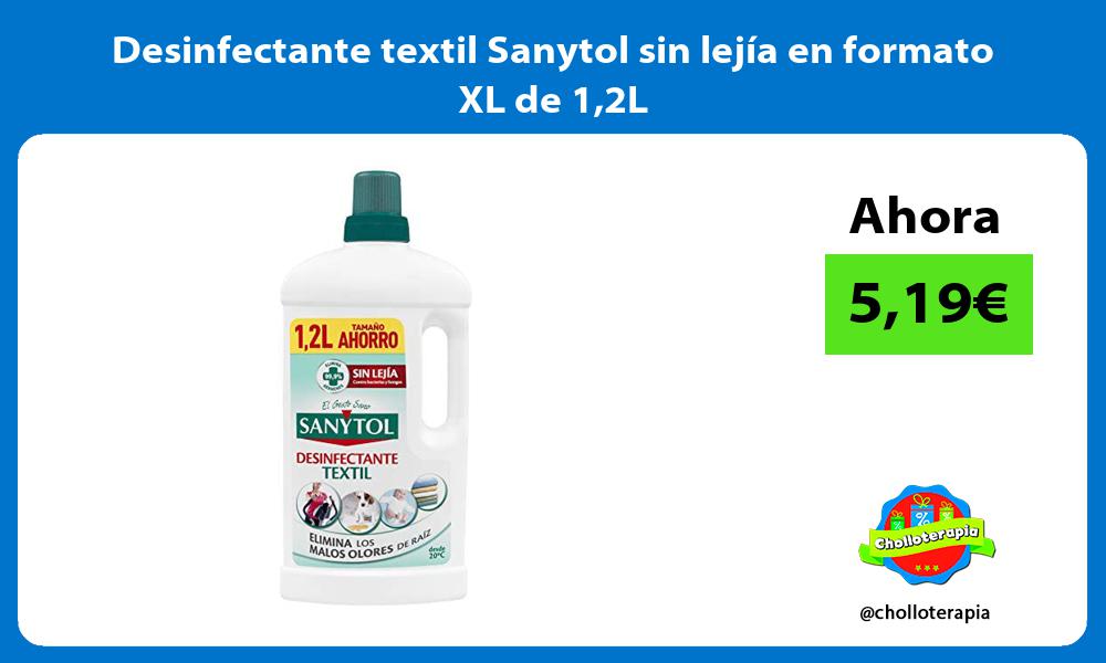 Desinfectante textil Sanytol sin lejía en formato XL de 12L