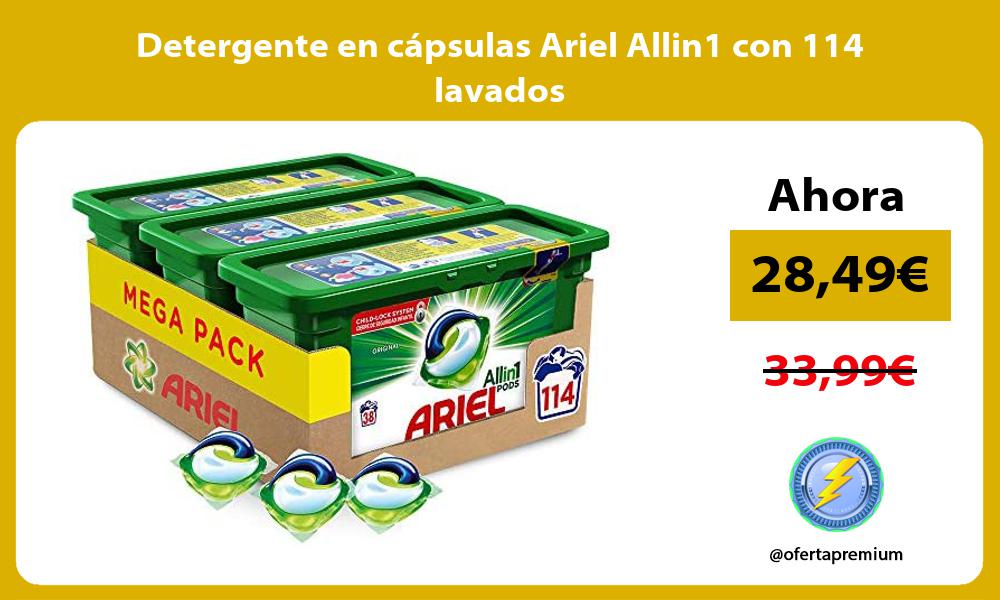 Detergente en cápsulas Ariel Allin1 con 114 lavados
