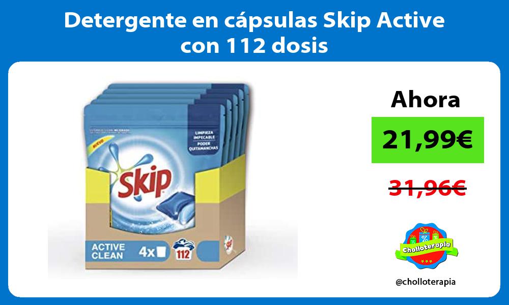 Detergente en cápsulas Skip Active con 112 dosis