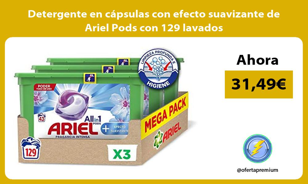 Detergente en cápsulas con efecto suavizante de Ariel Pods con 129 lavados