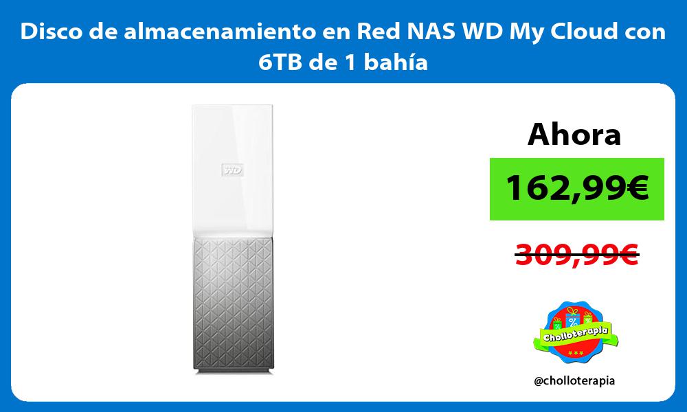 Disco de almacenamiento en Red NAS WD My Cloud con 6TB de 1 bahía