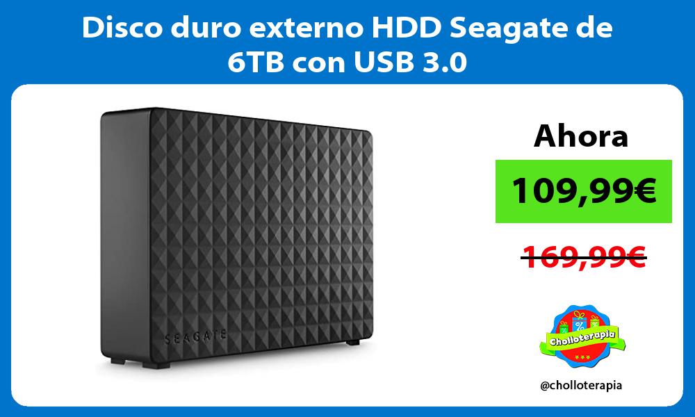 Disco duro externo HDD Seagate de 6TB con USB 3 0