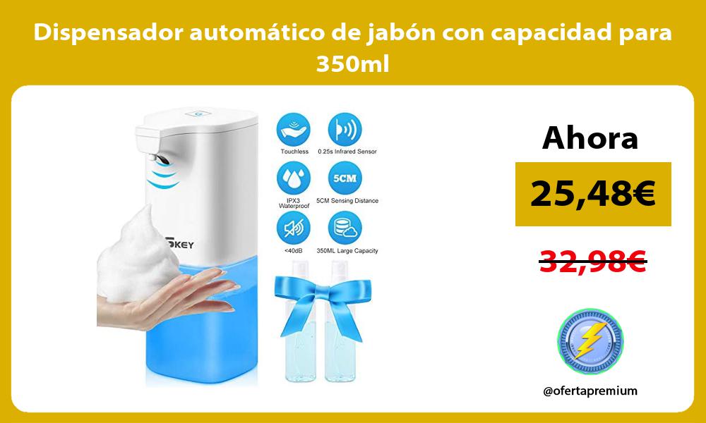 Dispensador automático de jabón con capacidad para 350ml