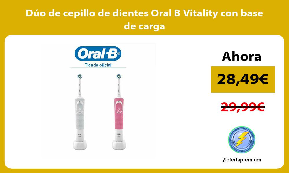 Dúo de cepillo de dientes Oral B Vitality con base de carga