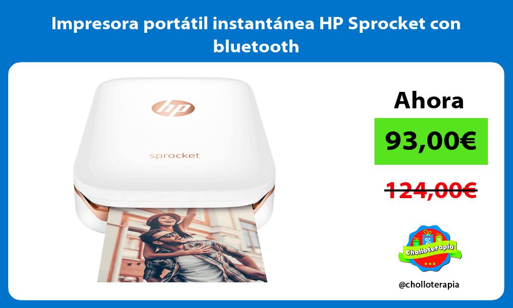 Impresora portátil instantánea HP Sprocket con bluetooth