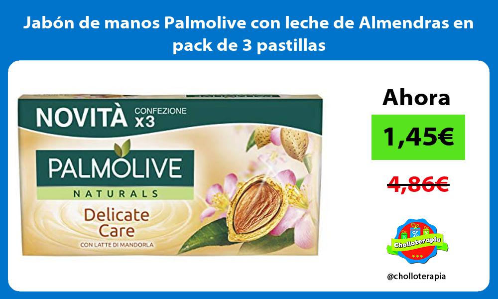 Jabón de manos Palmolive con leche de Almendras en pack de 3 pastillas