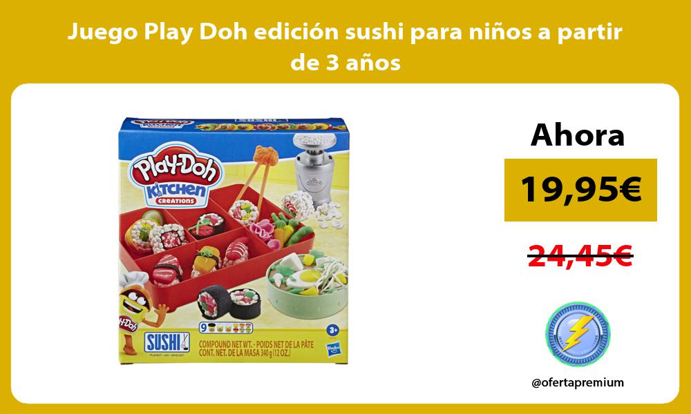 Juego Play Doh edición sushi para niños a partir de 3 años