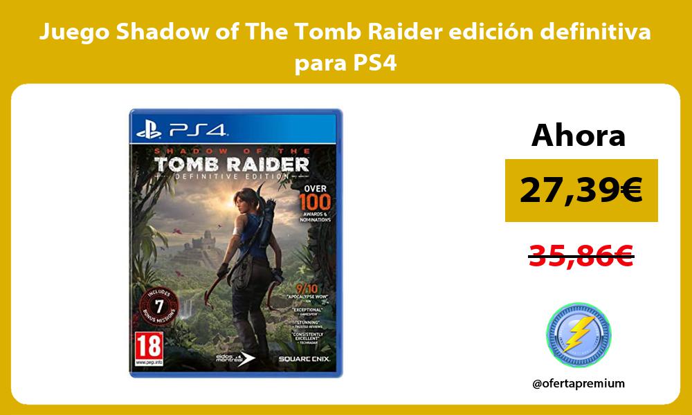 Juego Shadow of The Tomb Raider edición definitiva para PS4