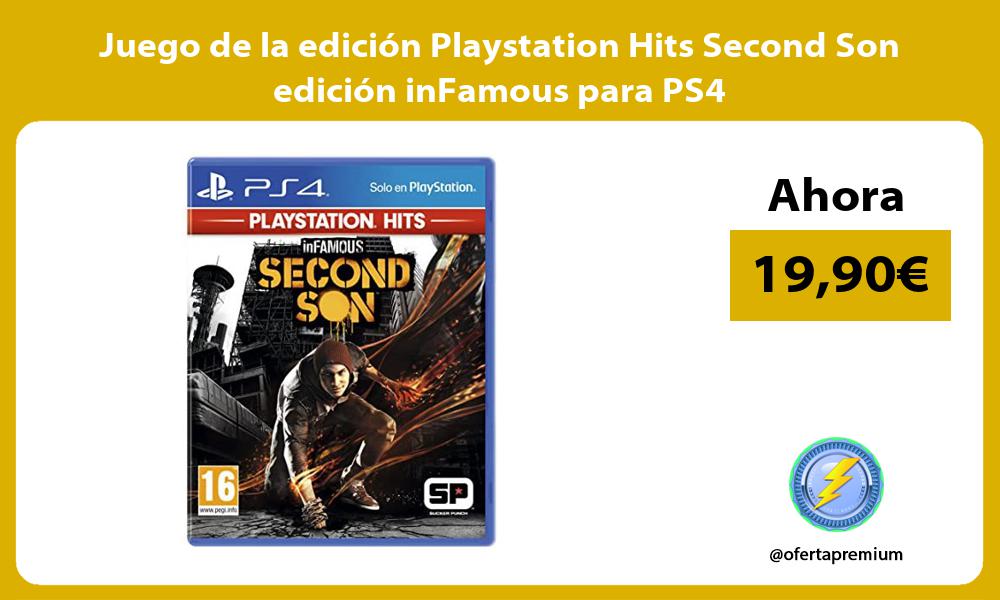 Juego de la edición Playstation Hits Second Son edición inFamous para PS4