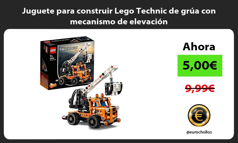 Juguete para construir Lego Technic de grúa con mecanismo de elevación
