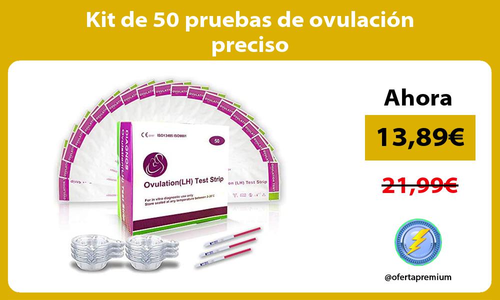 Kit de 50 pruebas de ovulación preciso