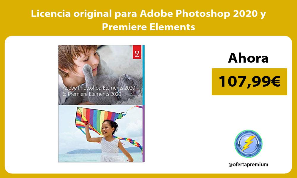 Licencia original para Adobe Photoshop 2020 y Premiere Elements