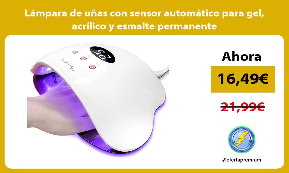 Lámpara de uñas con sensor automático para gel acrílico y esmalte permanente
