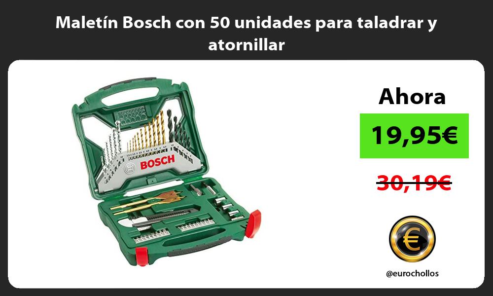 Maletín Bosch con 50 unidades para taladrar y atornillar