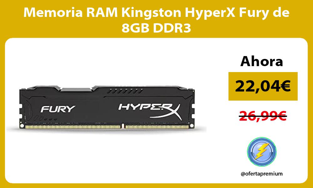 Memoria RAM Kingston HyperX Fury de 8GB DDR3